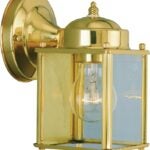 Boston Harbor 4000NH-2-3L Outdoor Wall Lantern, 120 V, 60 W, Steel Fixture, Polished Brass Fixture