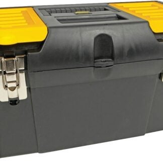 STANLEY 019151M Tool Box with Tray, 4.7 gal, Plastic, Black, 5-Compartment