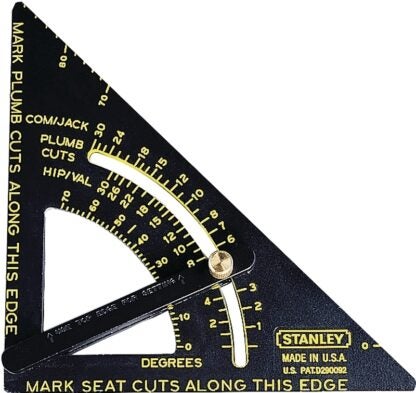 STANLEY Quick Square Series 46-053 Layout Tool, SAE Graduation, Aluminum, 6-3/4 in L