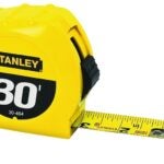 STANLEY 30-464 Measuring Tape, 30 ft L Blade, 1 in W Blade, Steel Blade, ABS Case, Yellow Case