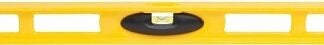 STANLEY 42-470 I-Beam Level, 48 in L, 3-Vial, 2-Hang Hole, Non-Magnetic, ABS, Yellow