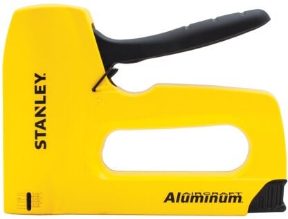 STANLEY SharpShooter Series TR150 Staple Gun, 84 Magazine, 27/64 in W Crown, 1/4 to 9/16 in L Leg, Yellow