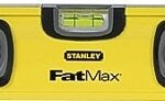 STANLEY 43-524 Box Beam Level, 24 in L, 3-Vial, 2-Hang Hole, Non-Magnetic, Aluminum, Yellow