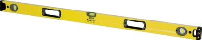 STANLEY 43-548 Box Beam Level, 48 in L, 3-Vial, 2-Hang Hole, Non-Magnetic, Aluminum, Yellow