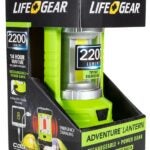 LifeGear 41-3992 Lantern and Power Bank, Lithium-Ion, Rechargeable Battery, Clear