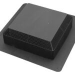 Duraflo 60PRO50BL Roof Vent, 18.18 in OAW, 50 sq-in Net Free Ventilating Area, Polypropylene, Black