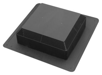 Duraflo 60PRO50BL Roof Vent, 18.18 in OAW, 50 sq-in Net Free Ventilating Area, Polypropylene, Black