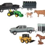 Ertl 37656A Pickup and Livestock Trailer Set, 3 years and Up Sells in Quantity of 4