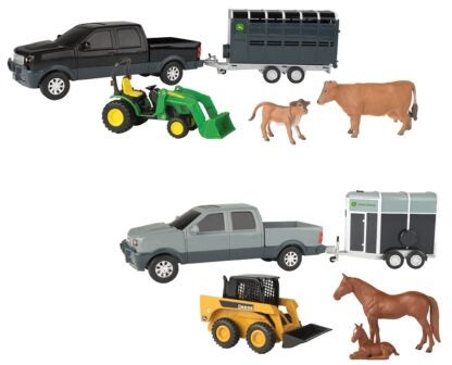 Ertl 37656A Pickup and Livestock Trailer Set, 3 years and Up Sells in Quantity of 4