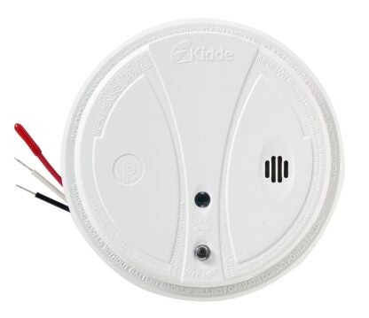 Kidde P1275CA Smoke Alarm, 120 VAC, 60 Hz, 80 mA, Ionization Sensor, 10 ft Detection, 85 dB, Alarm: Audio, White