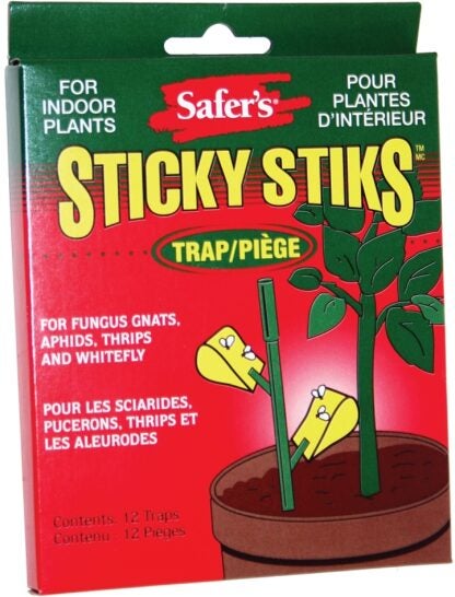 Safer 07-2122CAN Sticky Stiks Fungus Gnat Trap, Solid