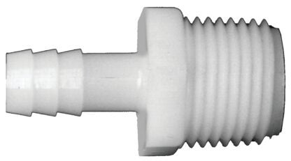 Fairview 525-6BP Pipe Coupler, 3/8 in, Hose Barb, 1/4 in, MPT, 250 psi Pressure, Nylon Sells in Quantity of 10