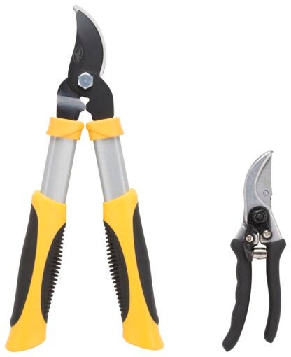 Landscapers Select GL4003+GP1002 Pruning Set, Steel Blade, Steel/ Aluminum Handle, Cushion-Grip Handle Sells in Quantity of 6