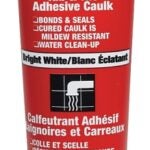 DAP KWIK SEAL 74853 Kitchen and Bath Adhesive Caulk, White, 36 hr Curing, 4.4 to 37 deg C, 162 mL Tube