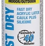 DAP ALEX FAST DRY 78425 Acrylic Latex Caulk Plus Silicone, White, 40 to 100 deg F, 300 mL Cartridge