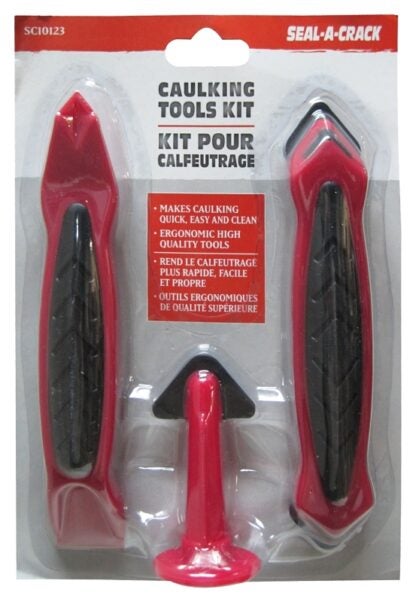 RCR SEAL-A-CRACK SC10123 Caulking Tool Kit, Black/Red