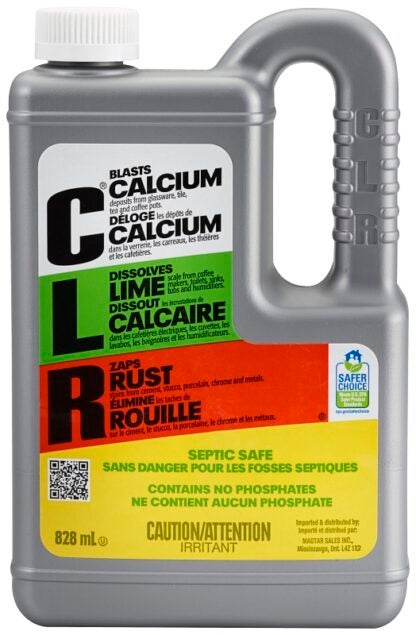 CLR CL-12 Calcium/Lime/Rust Cleaner, 28 oz, Liquid, Slightly Acidic, Lime Green