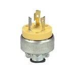 Arrow Hart 2363-BOX Locking Plug, 2 -Pole, 20 A, 125 V, NEMA: NEMA L5-20, Yellow