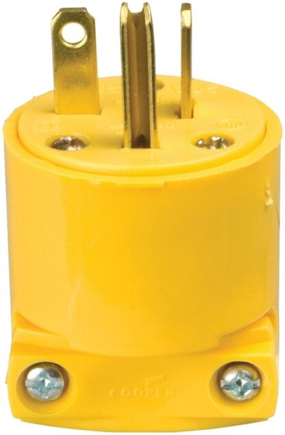 Eaton Wiring Devices 4509-BOX Electrical Plug, 2 -Pole, 20 A, 250 V, NEMA: NEMA 6-20, Yellow