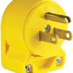 Eaton 4867AN-BOX OG Electrical Plug, 2-Pole, 15 A, 125 V, NEMA: NEMA 5-15P, Yellow