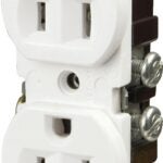 Eaton Cooper Wiring 5270 5270W-BU Duplex Receptacle, 2 -Pole, 15 A, 125 V, Side Wiring, NEMA: 5-15R, White