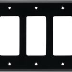 Eaton Wiring Devices PJ263BK Wallplate, 4.87 in L, 6-3/4 in W, 3 -Gang, Polycarbonate, Black