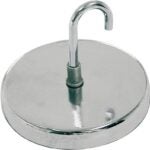 Magnet Source 07218 Magnetic Hook, Ceramic, Chrome, 20 lb