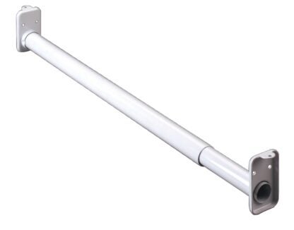 Knape & Vogt KV2 WH 60 Adjustable Closet Rod, 60 to 96 in L, Steel