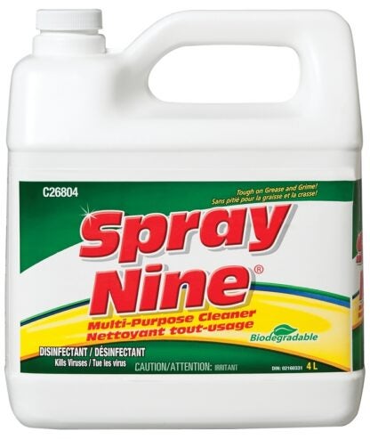 Spray Nine C26804 Heavy-Duty Cleaner, 4 L, Liquid, Citrus, Clear