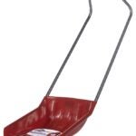 Garant NPSS18U Sleigh Shovel, 19-1/2 in W Blade, 19-1/4 in L Blade, Polyethylene Blade, Steel Handle, 57-1/2 in OAL