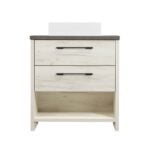 Luxo Marble Bold Series BOLD V3020S45 Bathroom Vanity, 30 in W Cabinet, 19-3/4 in D Cabinet, 32 in H Cabinet, Old White