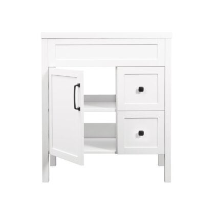 Luxo Marble Nord Series NORD V3122MAG Bathroom Vanity, 30-1/4 in W Cabinet, 21-1/4 in D Cabinet, 35-3/4 in H Cabinet