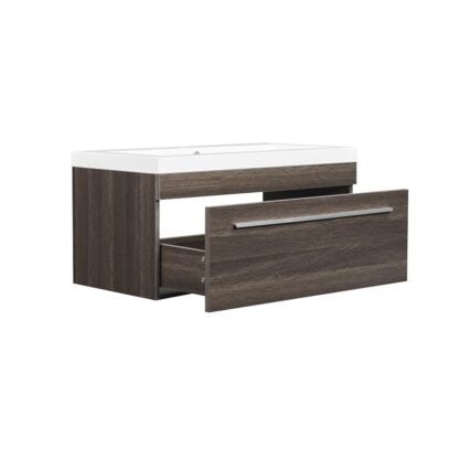 Luxo Marble Relax Series RELAX V90 A Bathroom Vanity, 35-1/2 in W Cabinet, 19 in D Cabinet, 15-3/4 in H Cabinet, Alamo