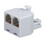 Voxx CTP257WHR Modular Telephone Jack, White