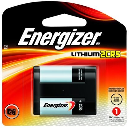 Energizer EL2CR5 EL2CR5BP Battery, 6 V Battery, 1500 mAh, Lithium, Manganese Dioxide