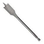 IRWIN 88804 Spade Drill Bit, 1/4 in Dia, 6 in OAL, Flat Flute, 1/4 in Dia Shank, Hex Shank