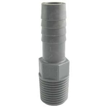 Boshart UPPA-12 Pipe Adapter, 1-1/4 in, MPT x Insert, Polyethylene, Gray Sells in Quantity of 10