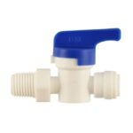 Boshart PQCSVS-0404M Quick-Connect Supply Valve, 14 in Connection, Tube OD X MPT, 100, 170 psi Pressure, Acetal Body