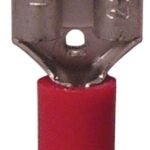 GB 20-141F Disconnect Terminal, 600 V, 22 to 16 AWG Wire, 1/4 in Stud, Vinyl Insulation, Red