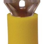 GB 20-145F Disconnect Terminal, 600 V, 12 to 10 AWG Wire, 1/4 in Stud, Vinyl Insulation, Yellow