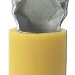 GB 20-145M Disconnect Terminal, 600 V, 12 to 10 AWG Wire, 1/4 in Stud, Vinyl Insulation, Yellow