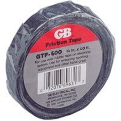 Gardner Bender GTF-600N Friction Tape, 60 ft L, 3/4 in W, Black