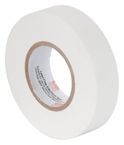 GB GTW-667P Electrical Tape, 66 ft L, 3/4 in W, PVC Backing, White