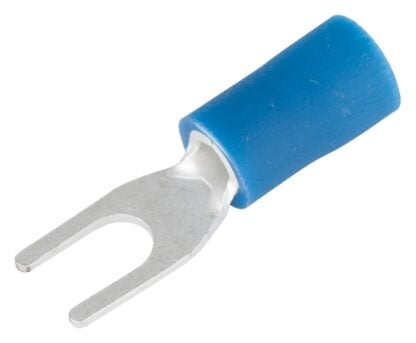 GB 20-113 Spade Terminal, 600 V, 16 to 14 AWG Wire, #4 to 6 Stud, Vinyl Insulation, Blue