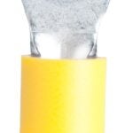 GB 14-098 Ring Terminal, 600 V, 4 AWG Wire, 3/8 in Stud, Vinyl Insulation, Yellow