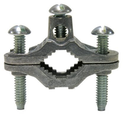 GB 14-GRC Ground Clamp, Clamping Range: 1/2 to 1 in, 10 to 2 AWG Wire, Galvanized