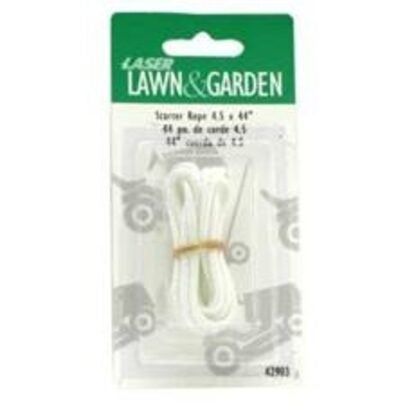 Laser 42904 Starter Cord, 9/64 in Dia, 84 in L, Nylon, White