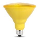 Feit Electric PAR38/Y/10KLED/BX LED Bulb, PAR38 Bulb, 6.5 W, Yellow Bulb, LED Bulb Sells in Quantity of 4