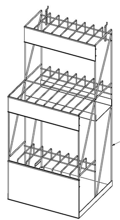 Loxcreen WS09430423 Display Rack, Free-Standing