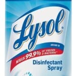 Lysol 34052-ERL Disinfectant Spray, 350 g, Liquid, Crisp Linen, Clear